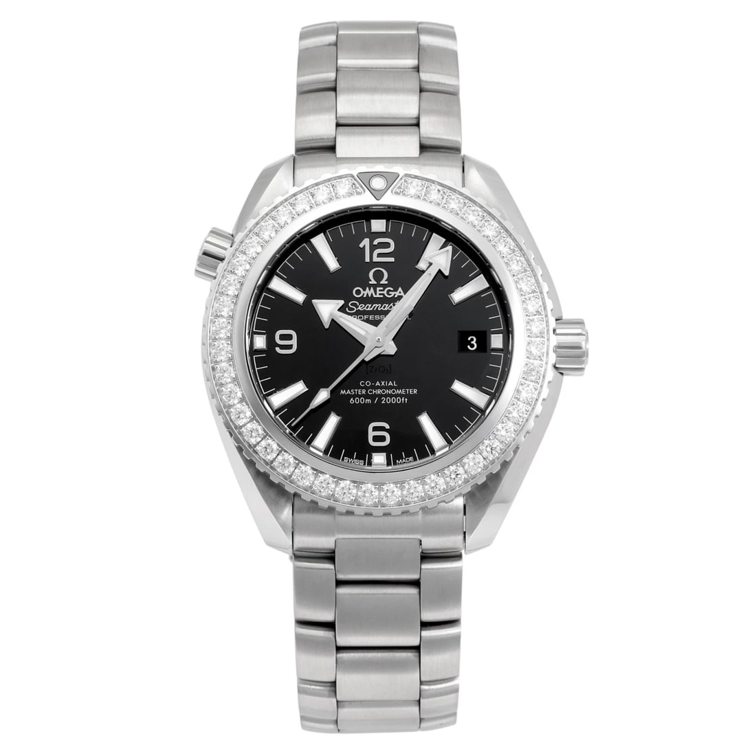 OMEGA SEAMASTER BLACK DIAL WATCH: OMEGA Seamaster black Dial Watch Brand: OMEGA Type: Wristwatch Material: stainless diamond stainless Color: Dial color black Size: Bracelet size: 20.0cm Case size: 40.0mm Accessories: None