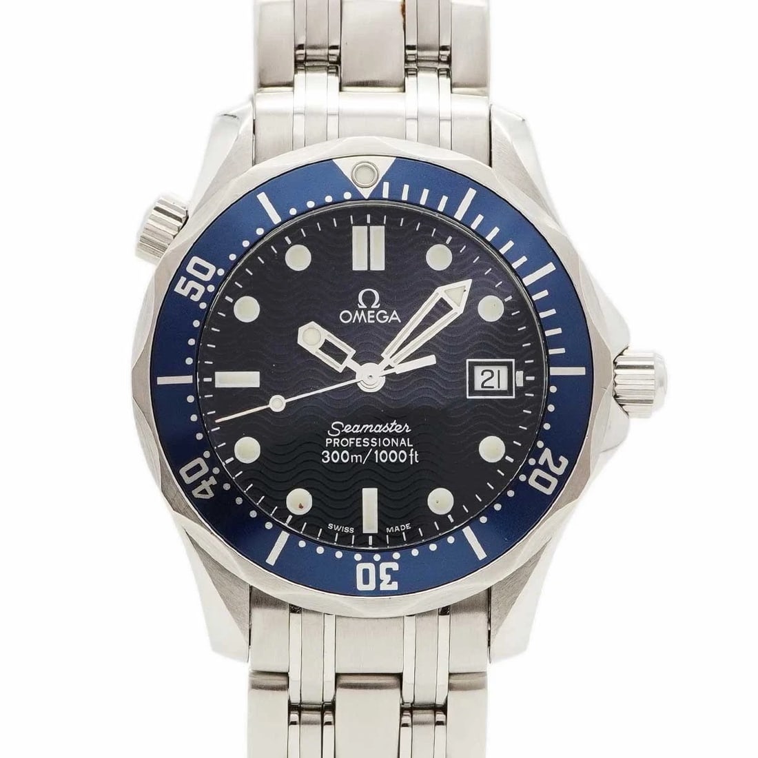 OMEGA SEAMASTER NAVY DIAL QUARTZ WATCH: Omega Seamaster Navy Dial Quartz Watch Brand: OMEGA Type: Wristwatch Material: stainless steel Color: Dial color Navy Size: Case: Width approx. 36.0mm Arm circumference: approx. 15cm Accessories: