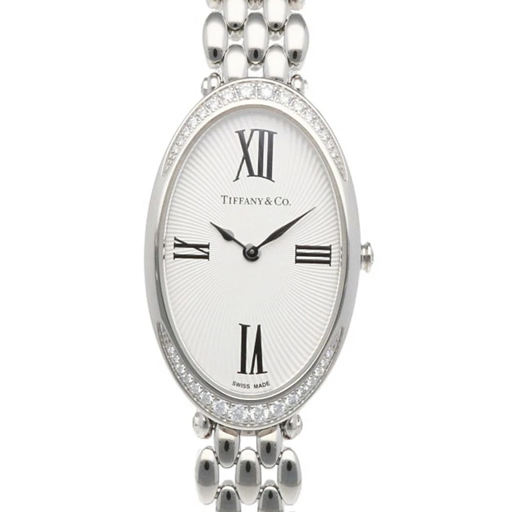 TIFFANY COCKTAIL WATCH QUARTZ DIAMOND BEZEL SILVER WHITE WATCH: Tiffany Cocktail Watch Quartz Diamond Bezel Silver White Watch Brand: TIFFANY&CO. Type: Wristwatch Material: Color: Dial color silver white Size: Watch length 18.5cm Accessories: None Acce