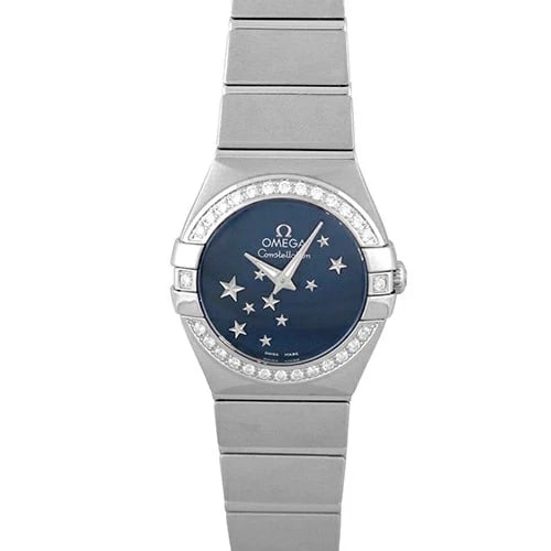OMEGA CONSTELLATION BRUSHED BLUE DIAL WATCH: Omega Constellation Brushed Blue Dial Watch Brand: OMEGA Type: Wristwatch Material: stainless steel Color: Dial color blue Size: 24mm Accessories: None Accessories Notice: When purchasing
