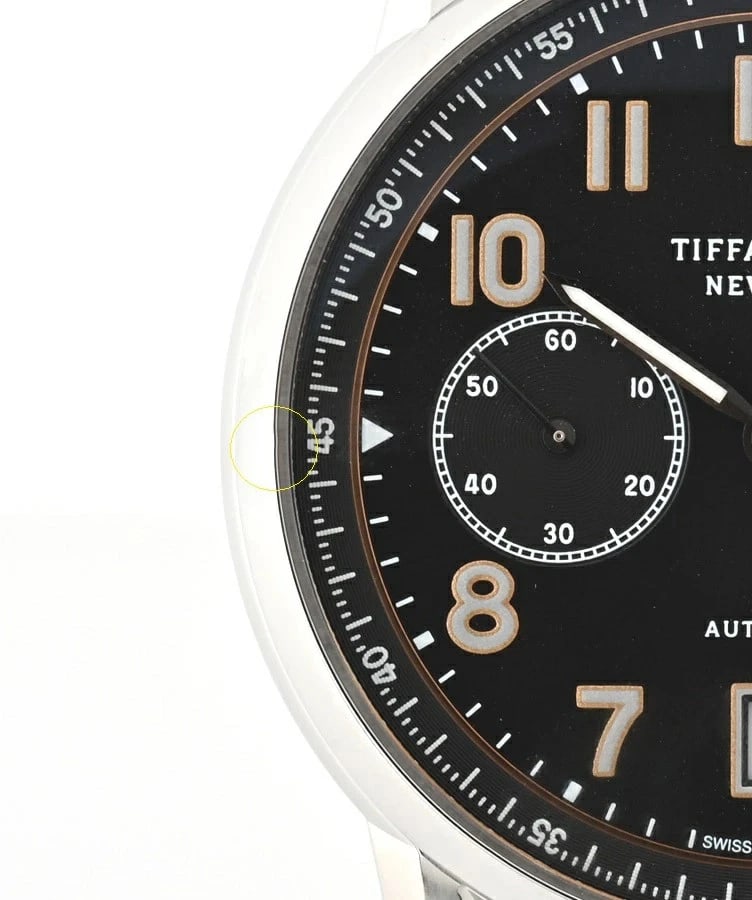 TIFFANY CHRONOGRAPH BLACK AUTOMATIC WATCH - 4
