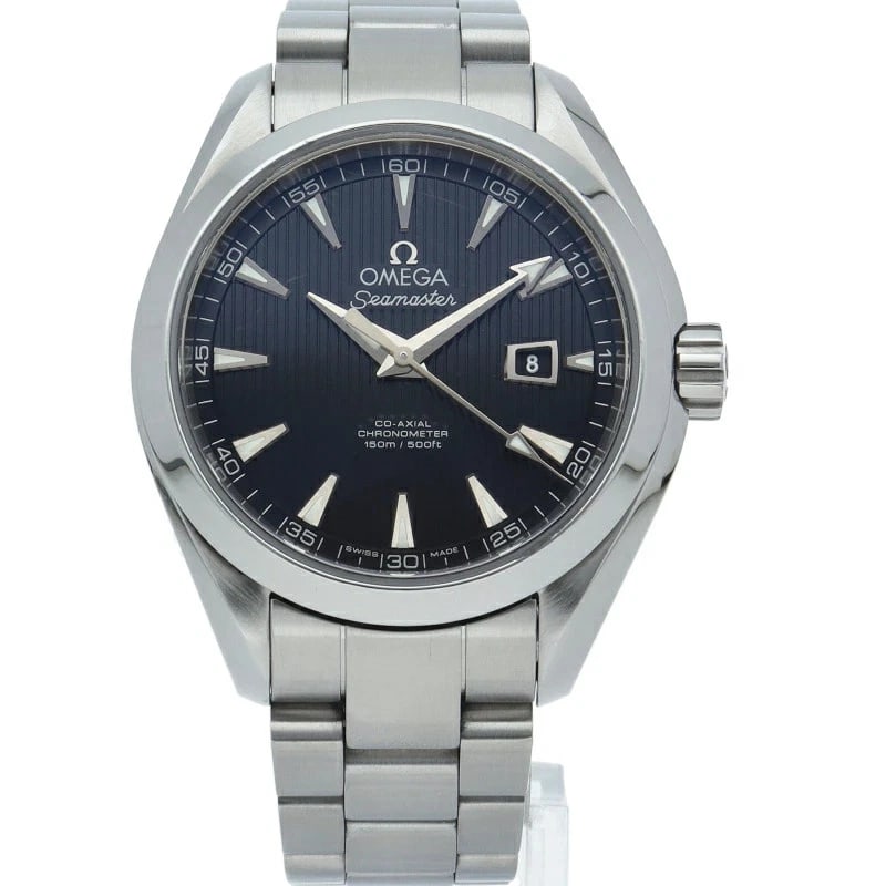 OMEGA SEAMASTER AQUA TERRA CO-AXIAL WATCH BLACK WATCH: Omega Seamaster Aqua Terra Co-Axial Watch Black Watch Brand: OMEGA Type: Wristwatch Material: stainless steel Color: Dial color black Size: Case diameter (H) approx. 34mm Case diameter (W) approx. 34m