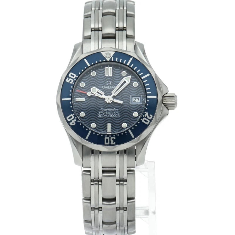 OMEGA SEAMASTER 300M QUARTZ WATCH BLUE WATCH: Omega Seamaster 300M Quartz Watch Blue Watch Brand: OMEGA Type: Wristwatch Material: stainless steel Color: Dial color navy Size: Case diameter (H) approx. 28mm Case diameter (W) approx. 28mm Acce