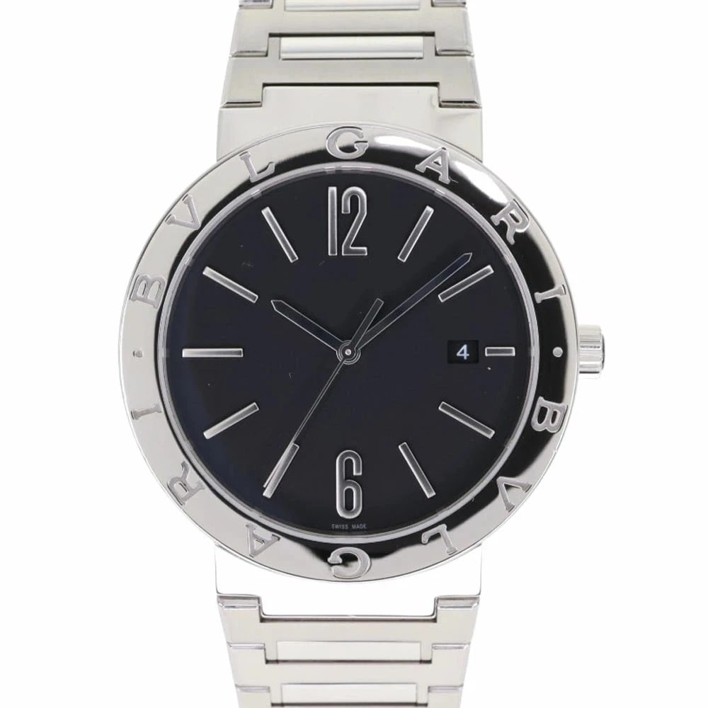 BVLGARI AUTOMATIC WATCH BLACK WATCH: BVLGARI Automatic Watch Black Watch Brand: BVLGARI Type: Wristwatch Material: stainless steel Color: Dial color black Size: Case: Approx. 41.0mm (excluding crown) Arm circumference: Maximum approximat