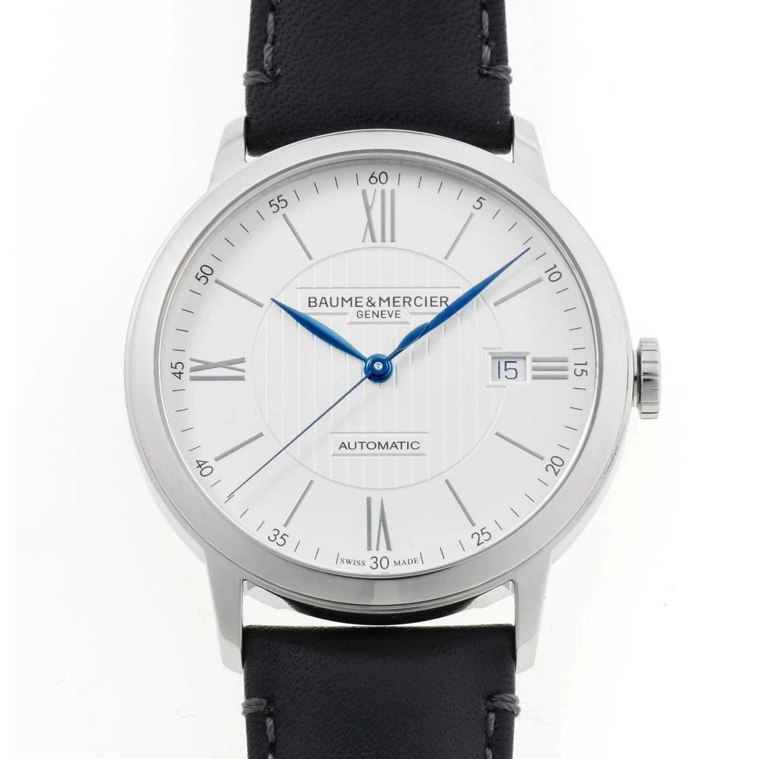 BAUME & MERCIER CLASSIMA AUTOMATIC SILVER DIAL WATCH: BAUME & MERCIER Classima Automatic Silver Dial Watch Brand: BAUME & MERCIER Type: Wristwatch Material: ss Color: Dial color silver black Size: Case Diameter: 40mm. Wrist Fits up to approximately 20cm