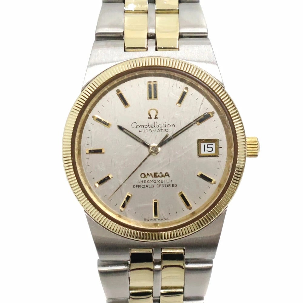 OMEGA CONSTELLATION AUTOMATIC SILVER DIAL WATCH: Omega Constellation Automatic Silver Dial Watch Brand: OMEGA Type: Wristwatch Material: ss GP Color: Dial color Silver Size: Case Diameter: Approximately 35.0mm (excluding the crown).Arm