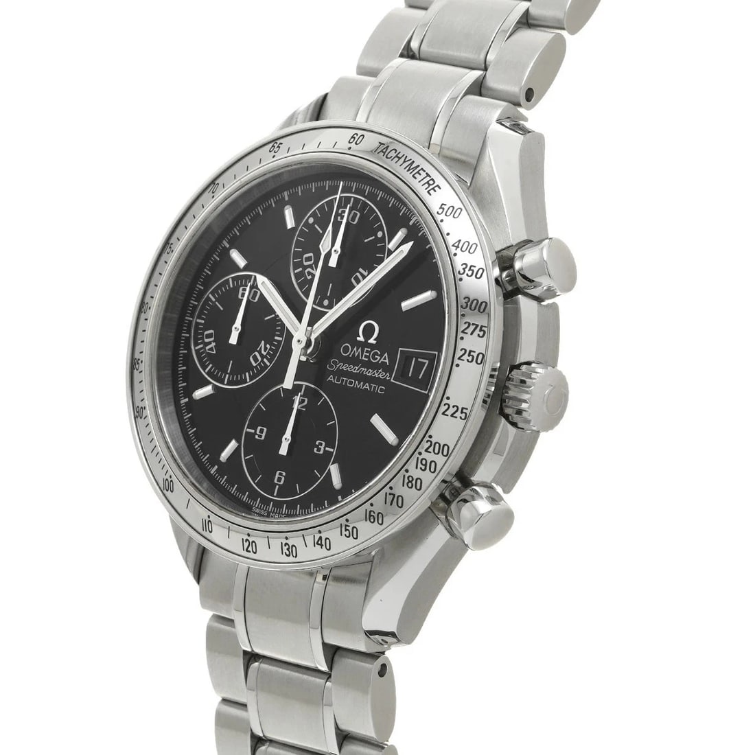 OMEGA SPEEDMASTER DATE BLACK AUTOMATIC WATCH - 2