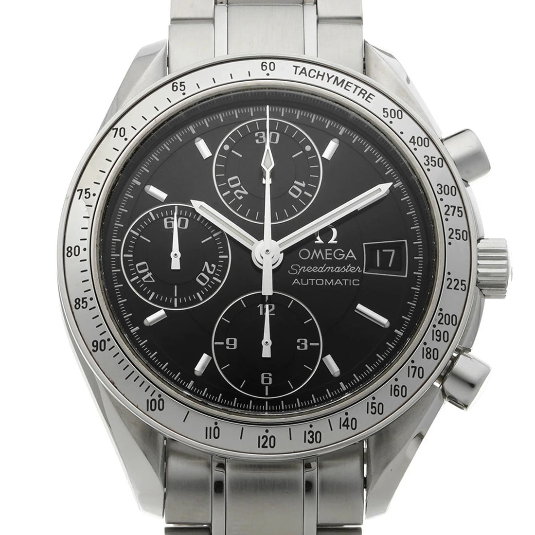 OMEGA SPEEDMASTER DATE BLACK AUTOMATIC WATCH - 4