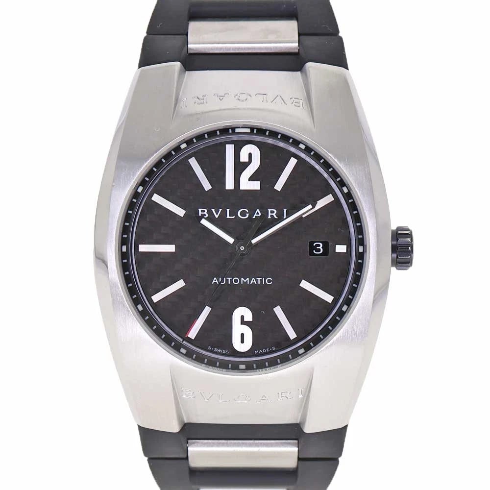 BVLGARI ERGON AUTOMATIC WATCH BLACK DIAL WATCH: BVLGARI Ergon Automatic Watch Black Dial Watch Brand: BVLGARI Type: Wristwatch Material: ss rubber Color: Dial color black Size: Case: Approximately 40mm (excluding crown) Arm circumference: maximum