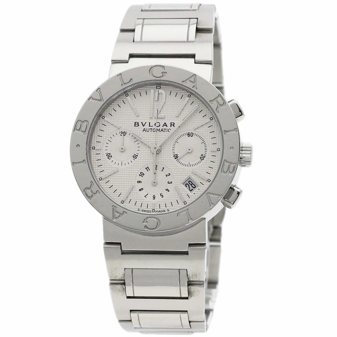 BVLGARI WATCH: BVLGARI Watch Brand: BVLGARI Type: Wristwatch Material: ss Color: Dial color white Size: Case: Approximately 39mm in diameter Accessories: None Accessories Notice: When purchasing pre-owned goods,