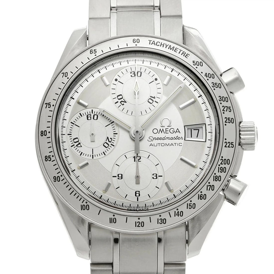 OMEGA SPEEDMASTER DATE SILVER WATCH - 4