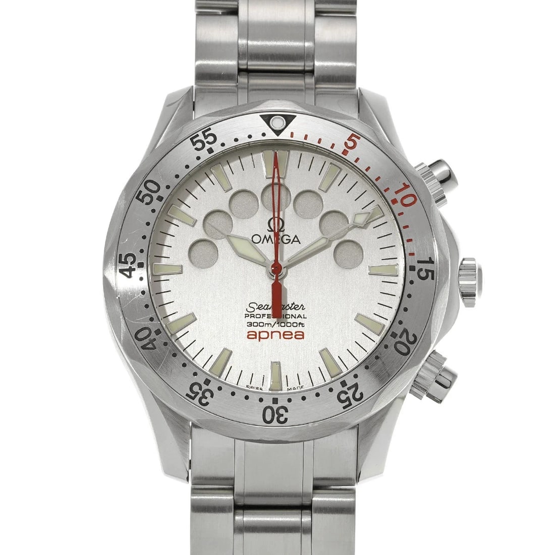 OMEGA SEAMASTER SILVER WATCH: Omega Seamaster Silver Watch Brand: OMEGA Type: Wristwatch Material: ss Color: Dial color black Size: Case length/approx. 41mm width/approx. 41mm Lug width 20mm Arm circumference: approx. 17.5cm A