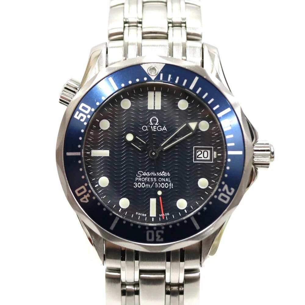 OMEGA SEAMASTER PROFESSIONAL BLUE QUARTZ WATCH: Omega Seamaster Professional Blue Quartz Watch Brand: OMEGA Type: Wristwatch Material: ss Color: Dial color blue Size: Case: Approximately 41.0mm (excluding crown) Accessories: None Accessories