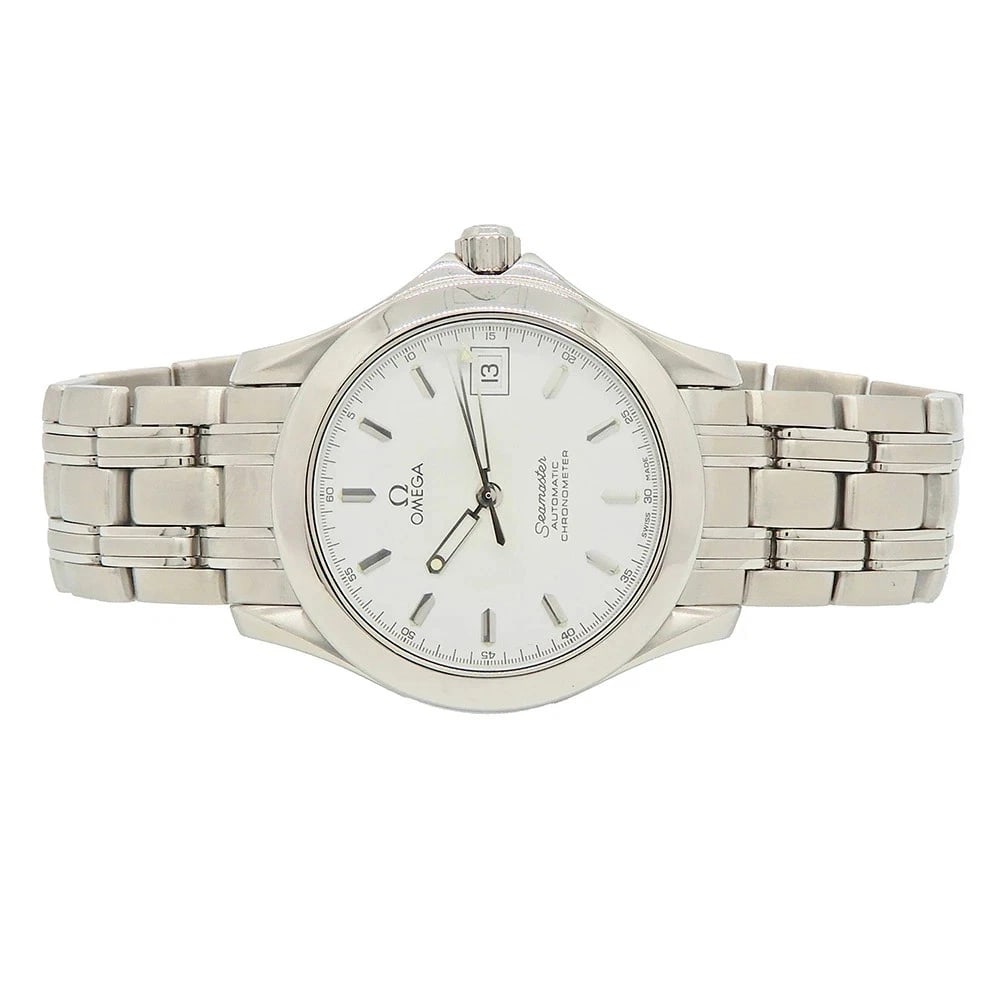 OMEGA SEAMASTER DATE AUTOMATIC WHITE DIAL WATCH - 2