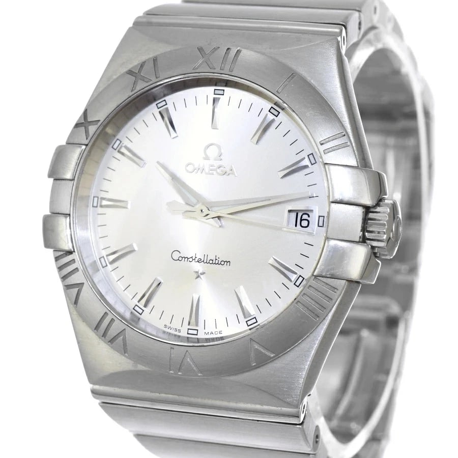 OMEGA CONSTELLATION QUARTZ WATCH SILVER WATCH: Omega Constellation Quartz Watch Silver Watch Brand: OMEGA Type: Wristwatch Material: SS Color: Dial color silver Size: Case (excluding crown): Approx. 37mm Arm circumference: approx. 16cm Accesso