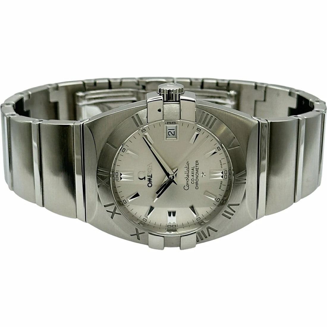 OMEGA CONSTELLATION DOUBLE EAGLE CO-AXIAL SILVER AUTOMATIC WATCH - 2