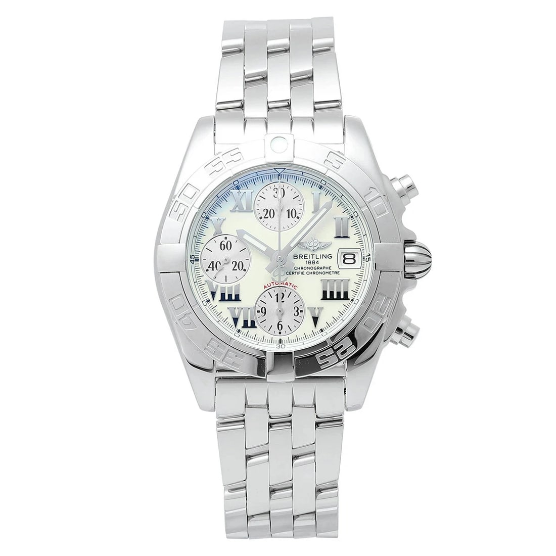 BREITLING GALACTIC CHRONOGRAPH WATCH WHITE WATCH (1 of 5)