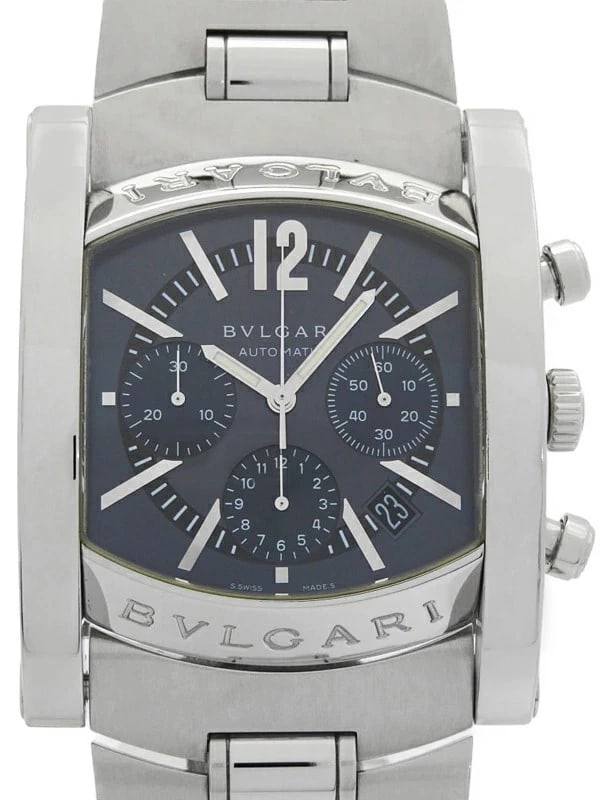 BVLGARI ASHOMA CHRONOGRAPH AUTOMATIC WATCH GRAY WATCH: BVLGARI Ashoma Chronograph Automatic Watch Gray Watch Brand: BVLGARI Type: Wristwatch Material: ss Color: Dial color gray Size: Case: Approximately 4737mm (including lugs - excluding crown) Arm