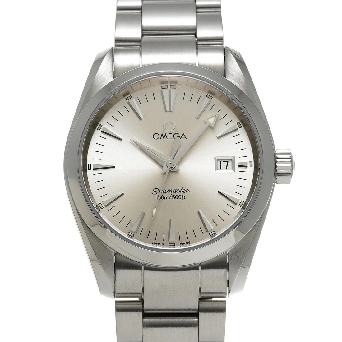 OMEGA SEAMASTER AQUA TERRA QUARTZ SILVER WATCH: Omega Seamaster Aqua Terra Quartz Silver Watch Brand: OMEGA Type: Wristwatch Material: ss Color: Dial color silver Size: Case length/approx. 36.2mm width/approx. 36.2mmLug width 19mm Arm