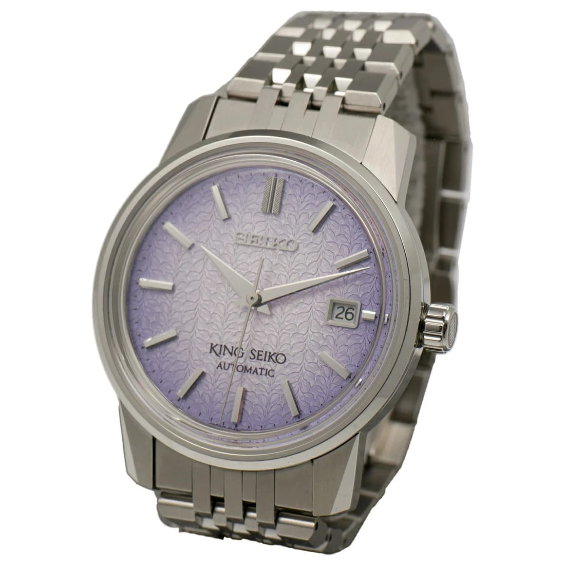 SEIKO KING TENJIN WISTERIA VIOLET WATCH AUTOMATIC WATCH: SEIKO King Tenjin Wisteria Violet Watch Automatic Watch Brand: SEIKO Type: Wristwatch Material: ss Color: Dial color silver Size: Diameter 38.6mm (excluding crown) [Belt] Inner circumference