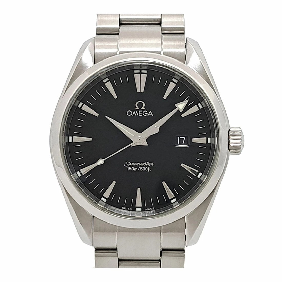 OMEGA SEAMASTER AQUA TERRA QUARTZ WATCH: Omega Seamaster Aqua Terra Quartz Watch Brand: OMEGA Type: Wristwatch Material: ss Color: Dial color black Size: Case approximately 39mm Arm circumference approx. 18cm Accessories: None Accessories