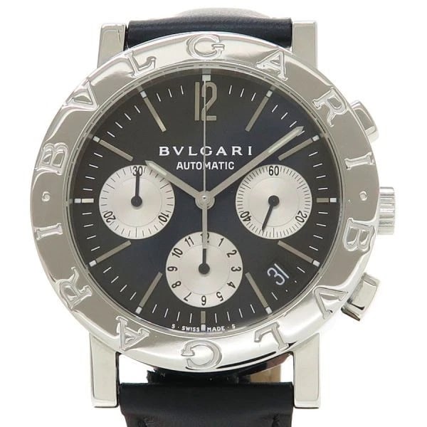 BVLGARI CHRONO WATCH AUTOMATIC WATCH: BVLGARI Chrono Watch Automatic Watch Brand: BVLGARI Type: Wristwatch Material: ss Color: Dial color white Size: 38mm Accessories: None Accessories Notice: When purchasing pre-owned goods,