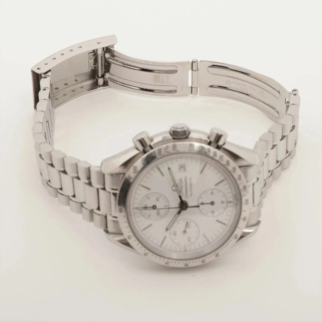 OMEGA SPEEDMASTER AUTOMATIC WHITE DIAL WATCH - 4