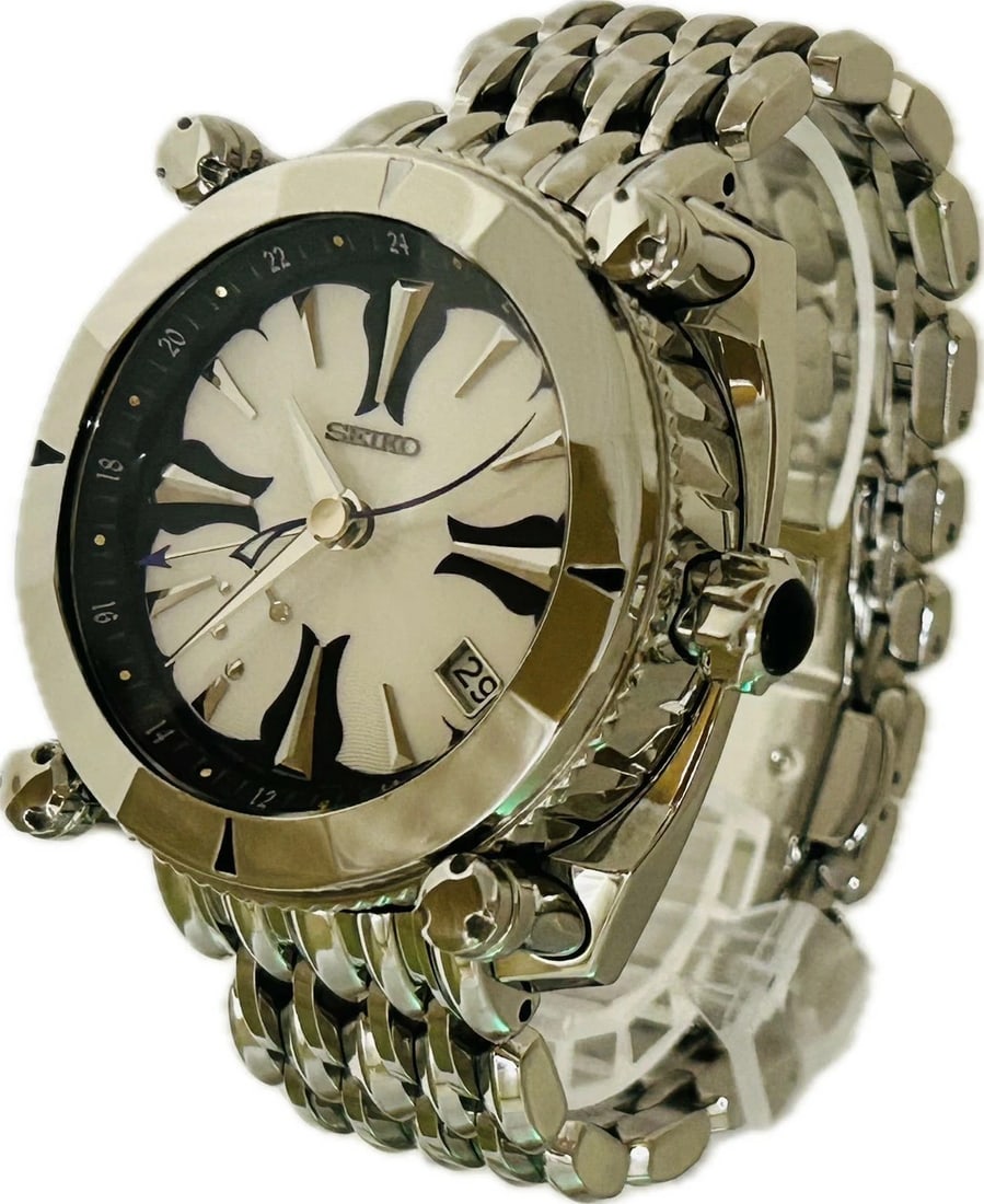 SEIKO GALANTE SPRING DRIVE AUTOMATIC WATCH: Seiko Galante Spring Drive Automatic Watch Brand: SEIKO Type: Wristwatch Material: Stainless Steel Color: Dial color Size: Case size (w) 45mm -Arm circumference size approx. 17.5cm Accessories: None