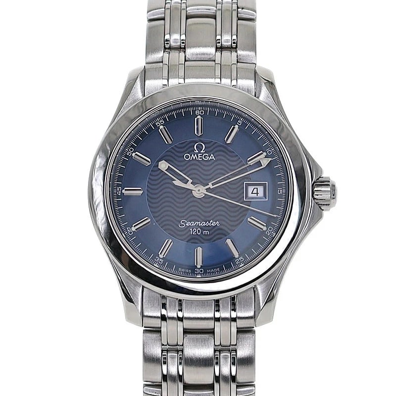 OMEGA SEAMASTER QUARTZ BLUE WATCH STAINLESS STEEL WATCH: Omega Seamaster Quartz Blue Watch Stainless Steel Watch Brand: OMEGA Type: Wristwatch Material: Stainless Steel Color: Dial color blue Size: Case: Approximately 36.25mm (excluding crown) Arm