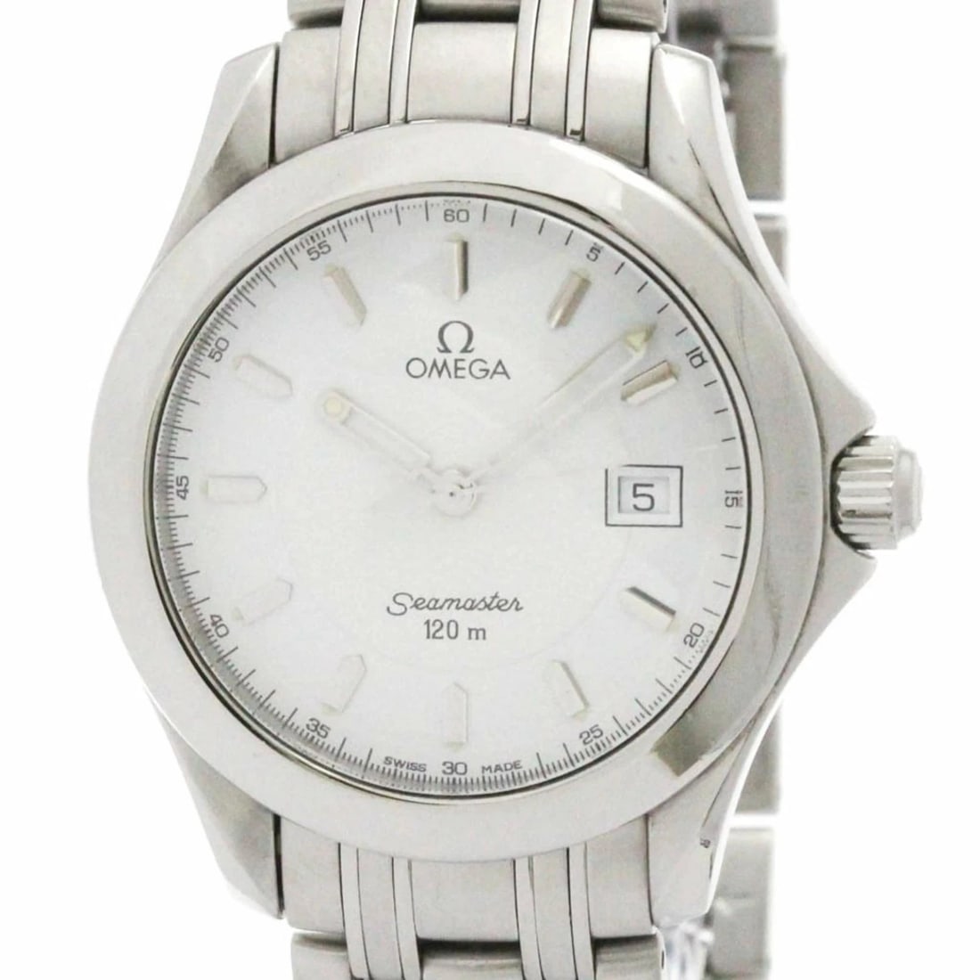 OMEGA SEAMASTER QUARTZ WATCH: OMEGA Seamaster Quartz Watch Brand: OMEGA Type: Wristwatch Material: Stainless Steel Color: Dial color white Size: [Case width]: 36mm / 1.42'' Accessories: None Accessories Notice: When purchasing