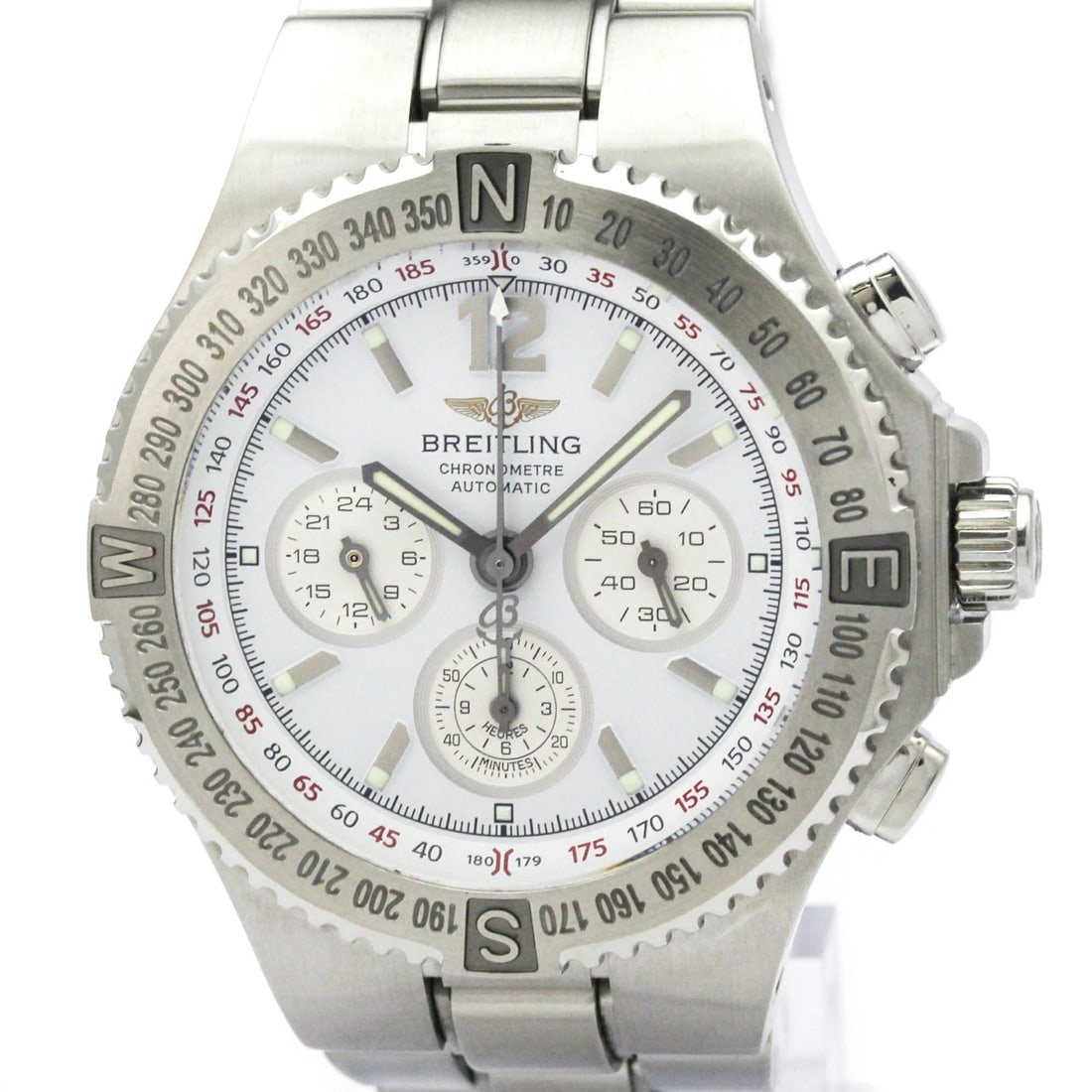 BREITLING HERCULES AUTOMATIC WATCH: Breitling Hercules Automatic Watch Brand: BREITLING Type: Wristwatch Material: Stainless Steel Color: Dial color Black Size: Case diameter approx.: 46mm Accessories: None Accessories Notic