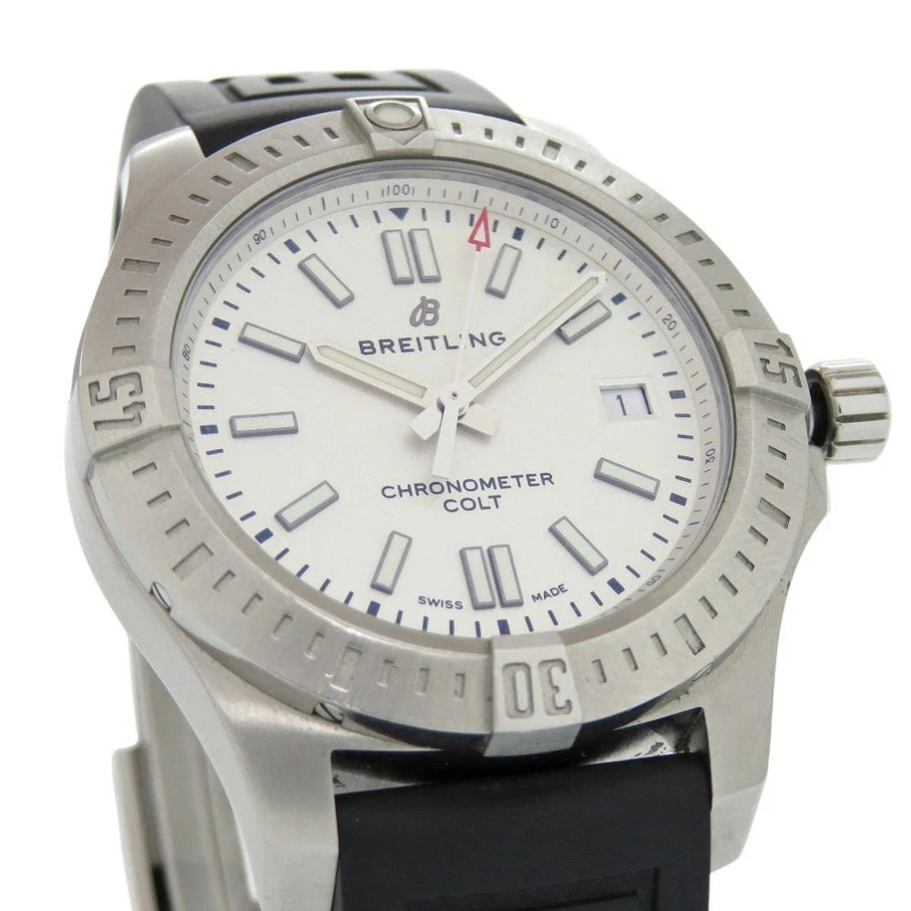 BREITLING COLT IVORY BLACK AUTOMATIC WATCH - 3