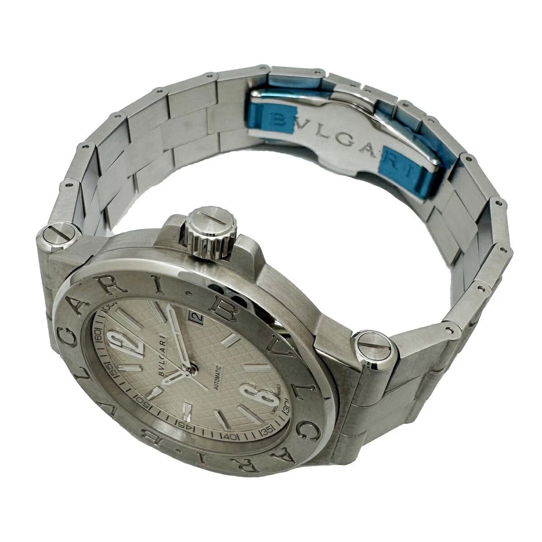 BVLGARI DIAGONO ANALOG SILVER AUTOMATIC WATCH - 3