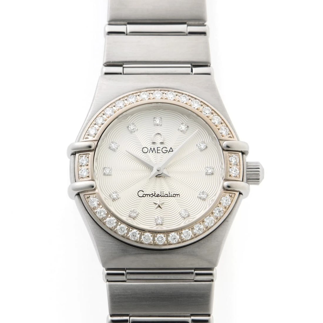 OMEGA CONSTELLATION MINI DIAMOND QUARTZ SILVER DIAL WATCH: OMEGA Constellation Mini Diamond Quartz Silver Dial Watch Brand: OMEGA Type: Wristwatch Material: Stainless Steel Color: Dial color Silver Size: Case diameter approx.: 23mm / Max arm circ.: 15cm A