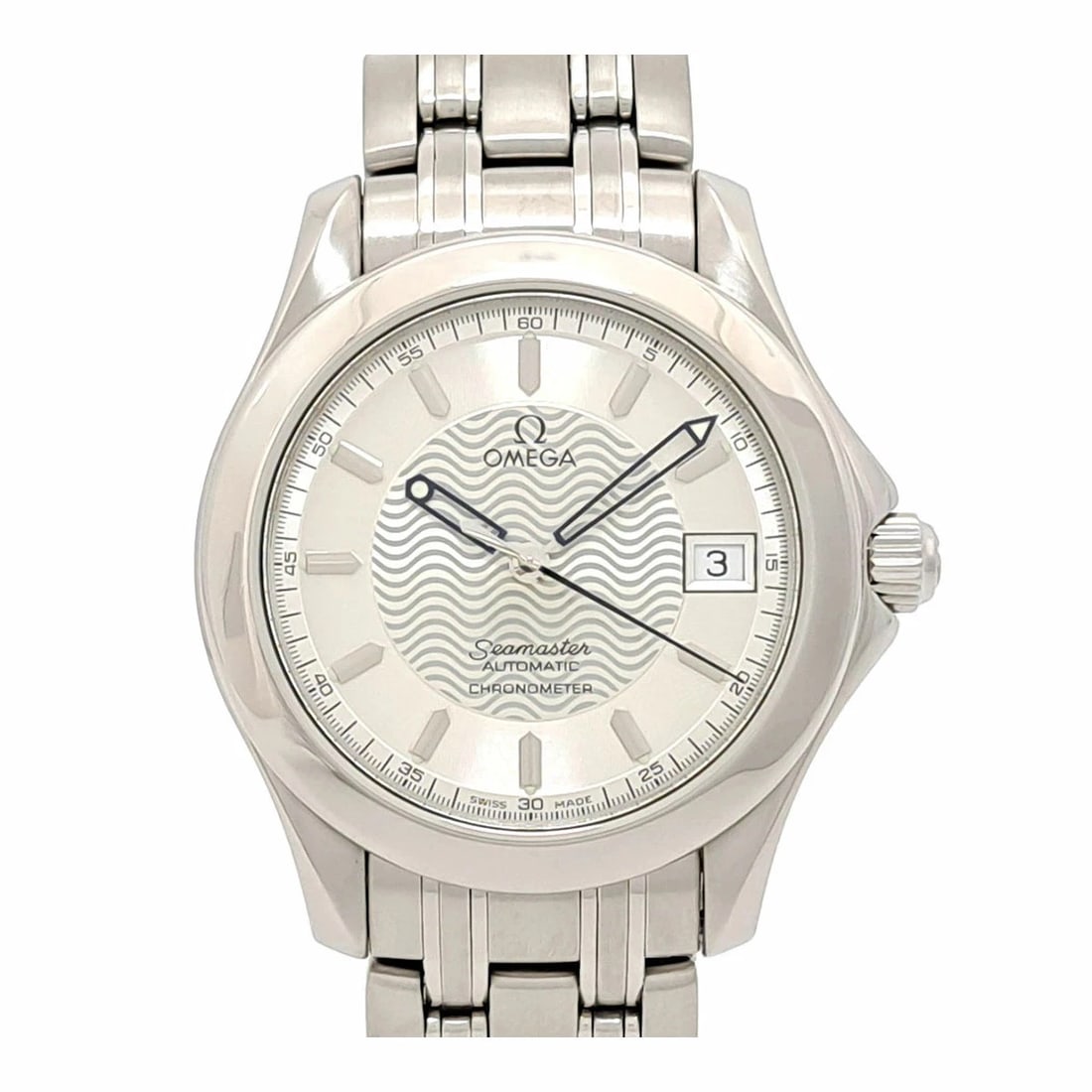 OMEGA SEAMASTER AUTOMATIC WATCH SILVER WATCH: Omega Seamaster Automatic Watch Silver Watch Brand: OMEGA Type: Wristwatch Material: Stainless Steel Color: Dial color Silver Size: Case size approximately 36mm Arm circumference approx. 16cm