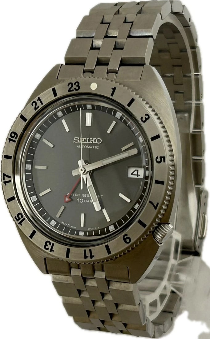 SEIKO PROSPEX FIELDMASTER LIMITED GMT WATCH AUTOMATIC WATCH: Seiko Prospex Fieldmaster Limited GMT Watch Automatic Watch Brand: SEIKO Type: Wristwatch Material: Stainless Steel Color: Dial color gray Size: Case: 38mm / Arm: 18cm Accessories: None Accessories