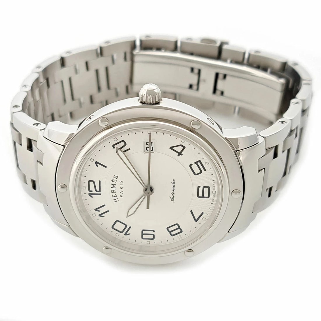 HERMES CLIPPER AUTOMATIC WATCH SILVER WATCH - 2