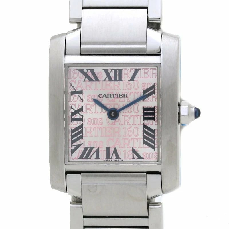 CARTIER TANK FRANCAISE QUARTZ WATCH: CARTIER Tank Francaise Quartz Watch Brand: Cartier Type: Wristwatch Material: Stainless Steel Color: Dial color silver pink Size: Approximately 20mm (excluding crown) [Arm circumference] Maximum