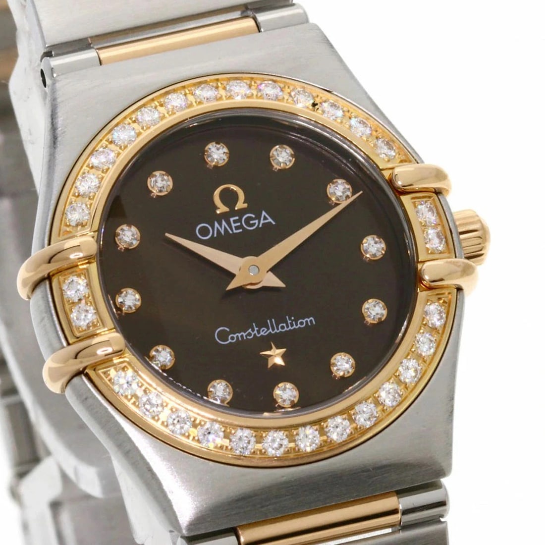 OMEGA CONSTELLATION BEZEL DIAMOND WATCH - 4
