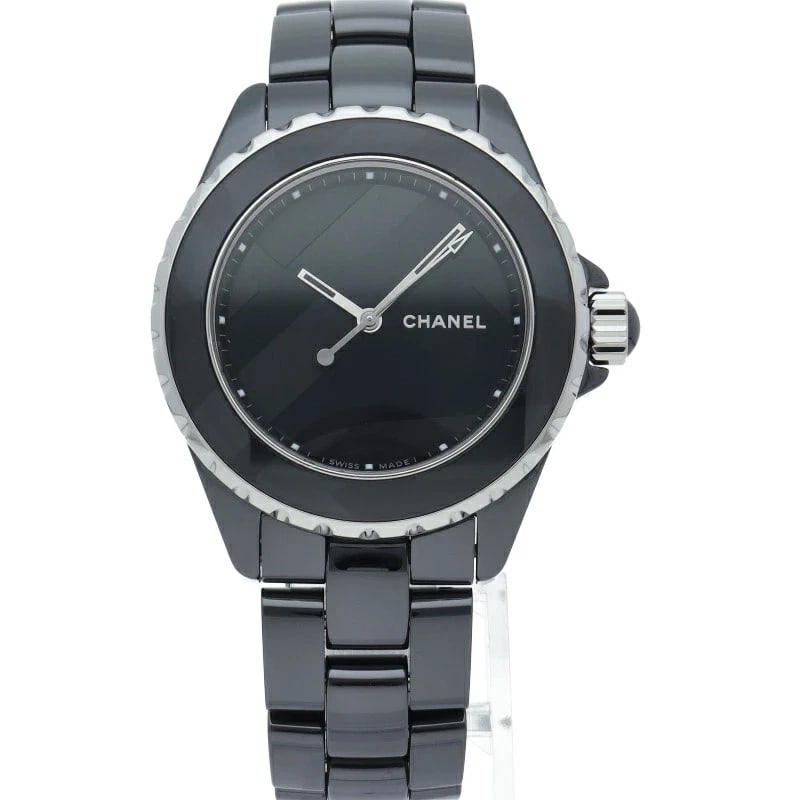 CHANEL J12 UNTITLED WATCH AUTOMATIC BLACK WATCH (1 of 3)