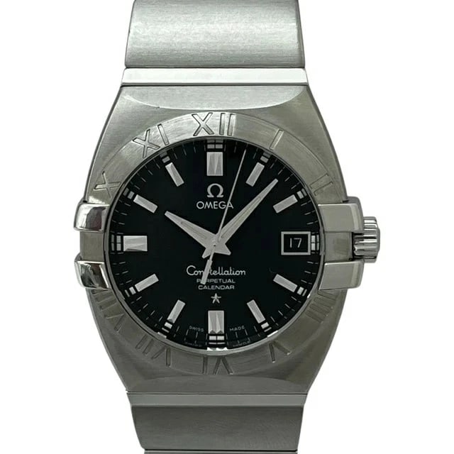 OMEGA CONSTELLATION ANALOG SILVER WATCH: OMEGA Constellation Analog Silver Watch Brand: OMEGA Type: Wristwatch Material: Stainless Steel Color: Dial color silver black Size: Case diameter approx.: 38mm Accessories: None Accessori