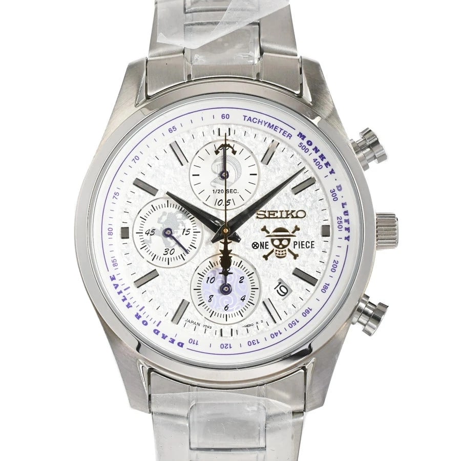 SEIKO ONE PIECE MONKEY D-LUFFY GEAR EDITION WATCH SILVER WATCH: Seiko One Piece Monkey D-Luffy Gear Edition Watch Silver Watch Brand: SEIKO Type: Wristwatch Material: Stainless Steel Color: Dial color white Size: Case diameter (H) approx. 42mm Case diameter (W)