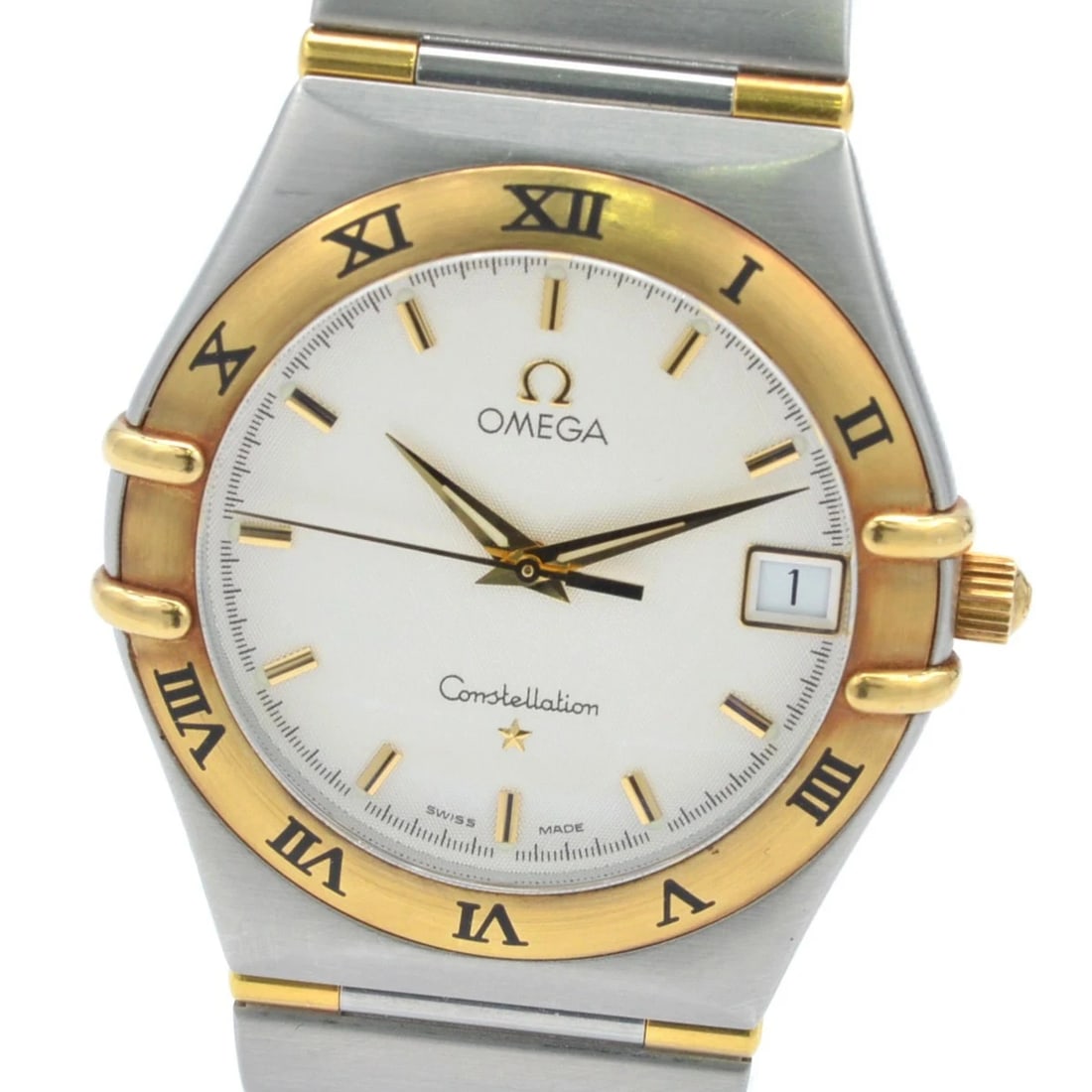 OMEGA CONSTELLATION QUARTZ COMBI LUXURY BRAND WATCH: OMEGA Constellation Quartz Combi Luxury Brand Watch Brand: OMEGA Type: Wristwatch Material: Stainless Steel Color: Dial color silver Size: Case: Approximately 35mm (excluding crown) Arm circumference: