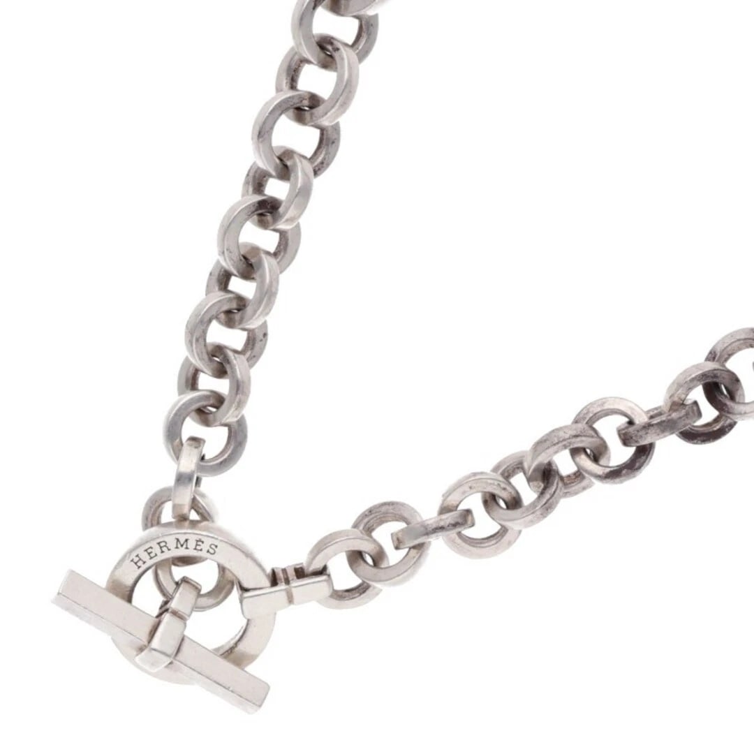 HERMES CARAVAN CRESCEND SILVER NECKLACE (1 of 4)