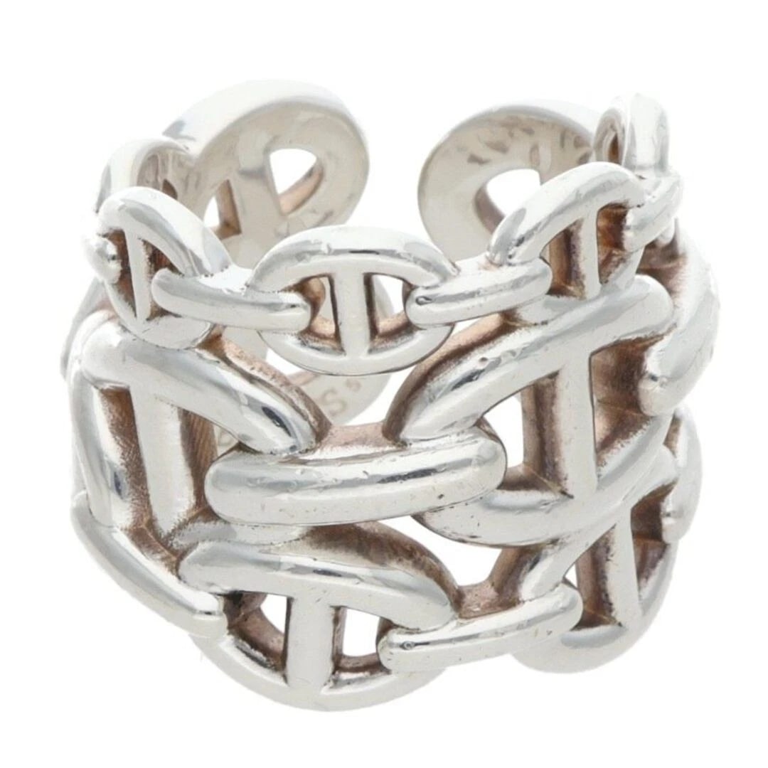 HERMES CHAINE D'ANCRE ENCHAINEE GM SHEINE DUNK ANCHENE SILVER RING (1 of 4)