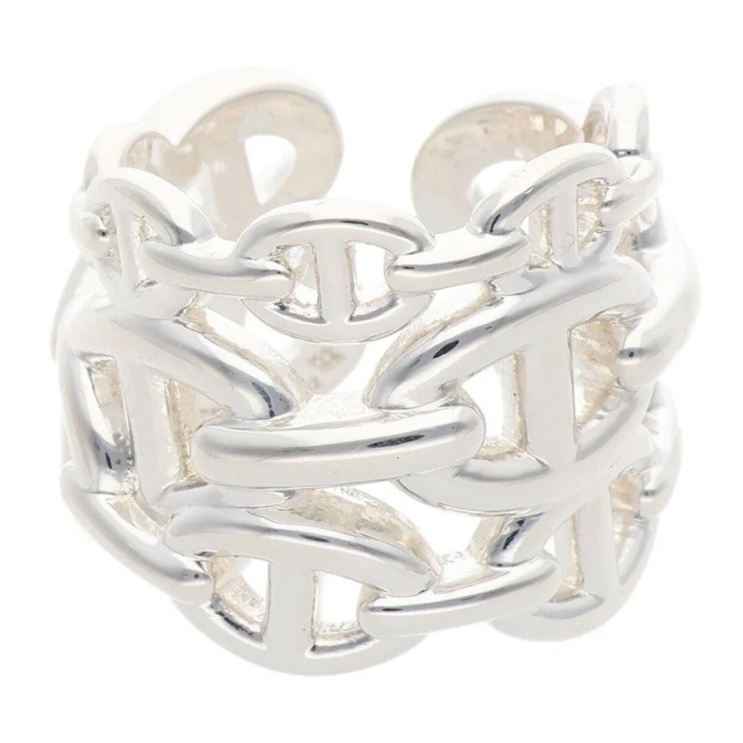 HERMES CHAINE D'ANCRE ENCHAINEE GM SHEINE DUNK ANCHENE SILVER RING: Hermes Chaine d'Ancre Enchainee GM Sheine Dunk Anchene Silver Ring Brand: HERMÈS Type/Style: Ring Material: 925 Color: Silver Size: 6 US Accessories: None Accessories Notice: When purchasing