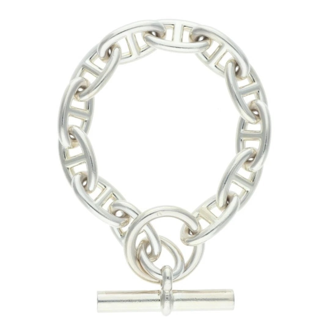 HERMES CHAINE D'ANCRE GM SHEINE ANKLE SILVER BRACELET: Hermes Chaine d'Ancre GM Sheine Ankle Silver Bracelet Brand: HERMÈS Type/Style: Bracelet Material: 925 Color: Silver Size: Length 20.5cm Accessories: None Accessories Notice: When purchasing