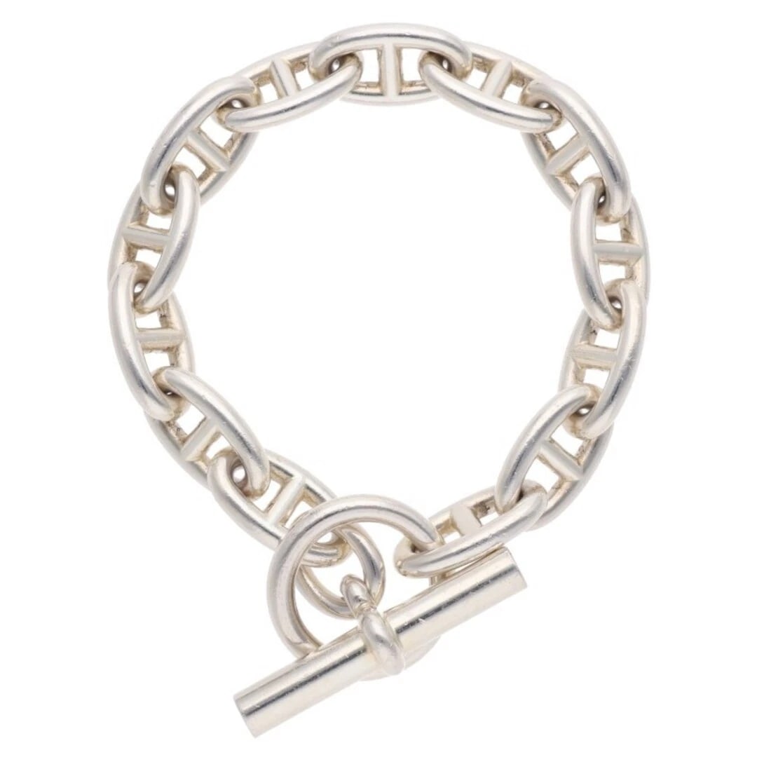 HERMES CHAINE D'ANCRE GM SHEINE ANKLE SILVER BRACELET: Hermes Chaine d'Ancre GM Sheine Ankle Silver Bracelet Brand: HERMÈS Type/Style: Bracelet Material: 925 Color: Silver Size: Length 22cm Accessories: None Accessories Notice: When purchasing pre-owned