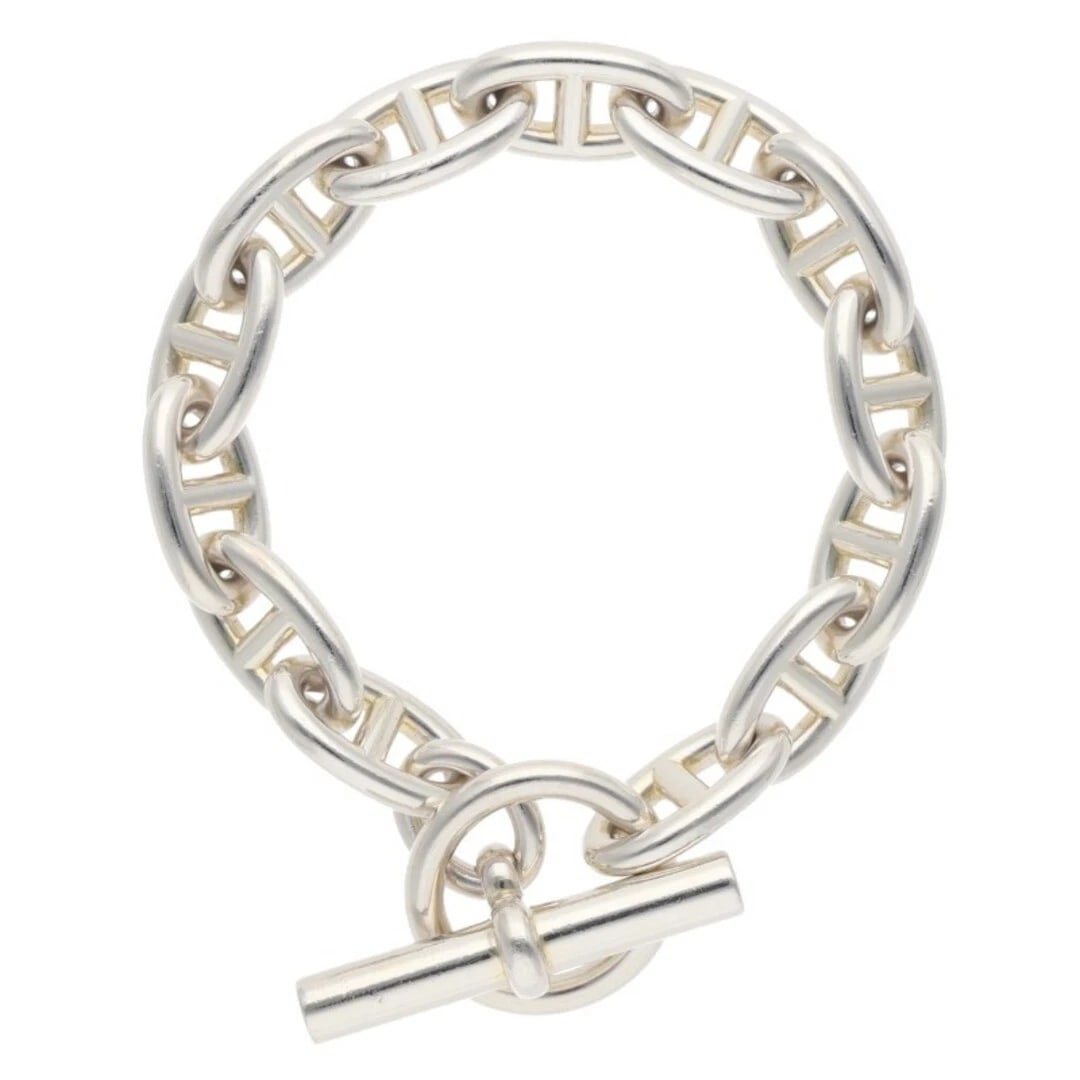 HERMES CHAINE D'ANCRE GM SHEINE ANKLE SILVER BRACELET: Hermes Chaine d'Ancre GM Sheine Ankle Silver Bracelet Brand: HERMÈS Type/Style: Bracelet Material: 925 Color: Silver Size: Length 21.5cm Accessories: None Accessories Notice: When purchasi