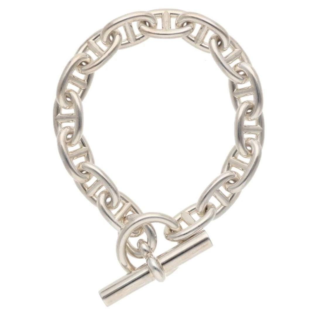 HERMES CHAINE D'ANCRE MM SHEINE ANKLE SILVER BRACELET: Hermes Chaine d'Ancre MM Sheine Ankle Silver Bracelet Brand: HERMÈS Type/Style: Bracelet Material: 925 Color: Silver Size: Length 20cm Accessories: None Accessories Notice: When purchasing pre-owned